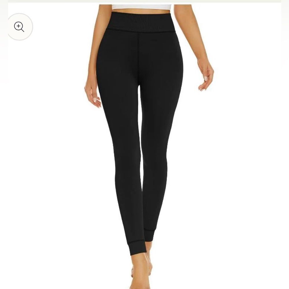 Women's Black Fleece Lined Leggings